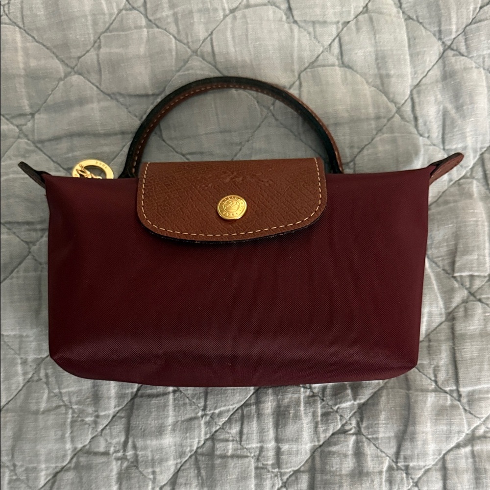 Long champ pouch with handle